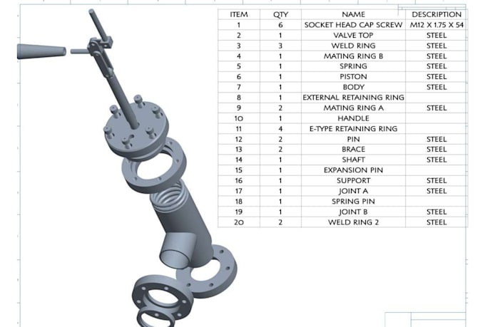 do solidworks and creo assignments and 3d cad projects